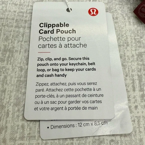 NWT Lululemon Clippable Card Pouch in Rockwood/Light Ivory - Picture 4 of 4